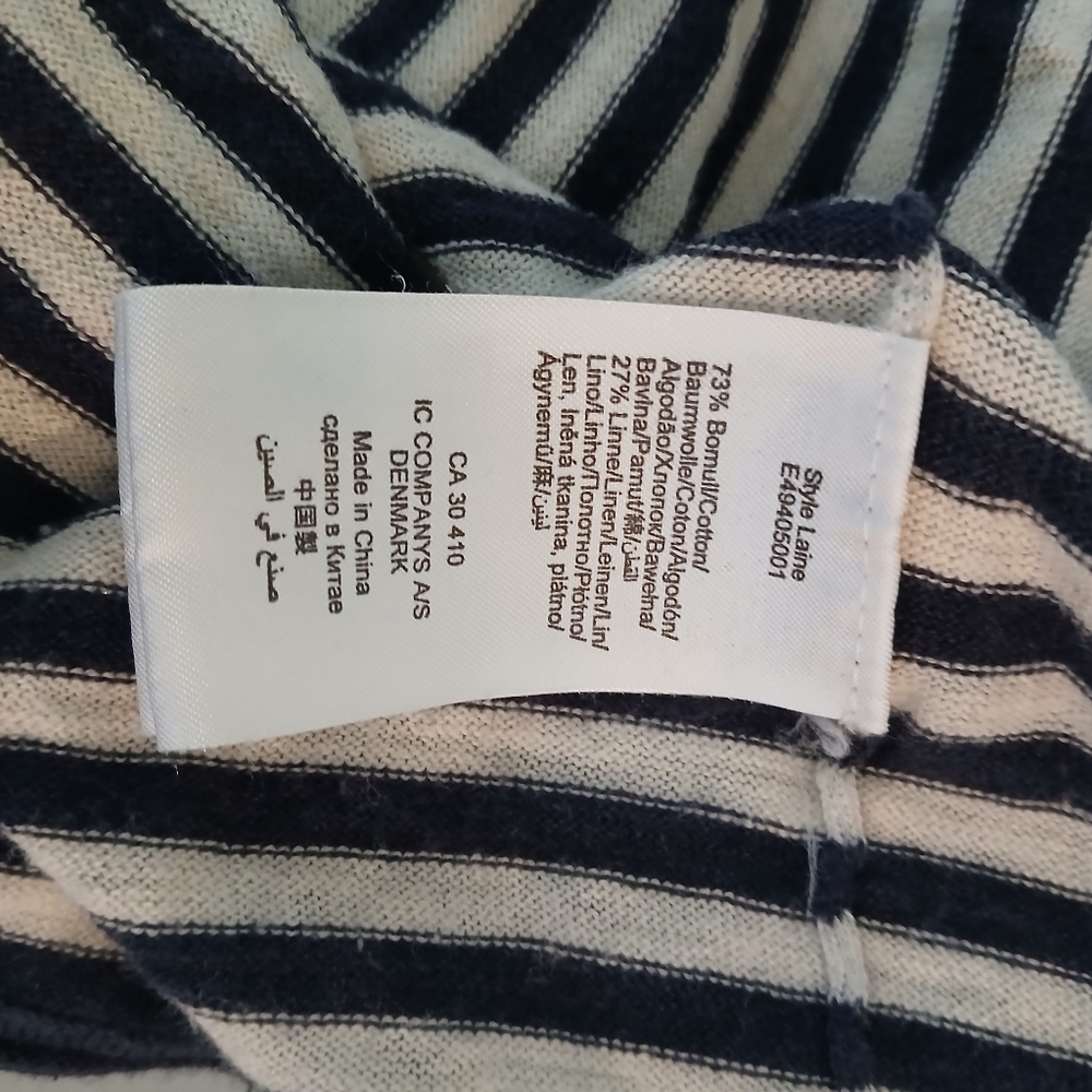 Part Two Cotton/linen Cropped , Striped  Shirt - Picture 4 of 6